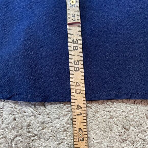 Vintage Dress Size 7 Navy Blue Bow Puff Sleeve Secretary Retro Preppy 70s 80s - Picture 16 of 16